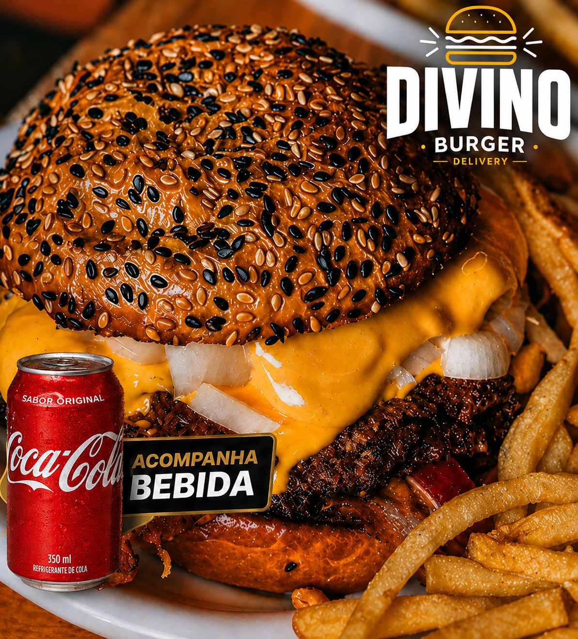 Classic Smash Burguer + Coca-Cola + Fritas